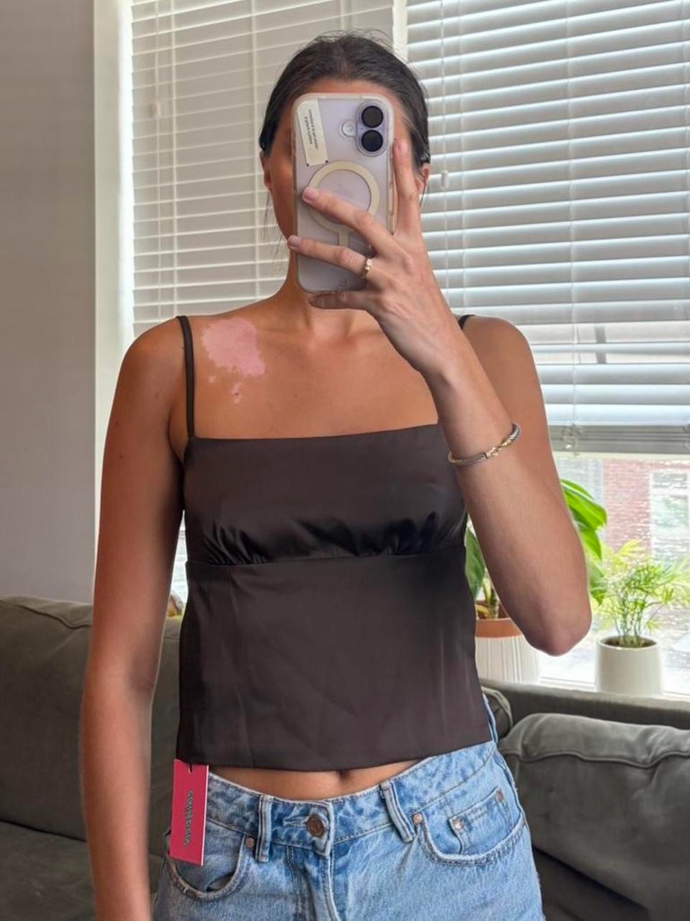 Edikted brown cropped top